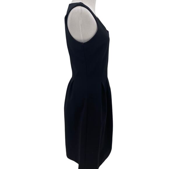 J Crew Pleated Black Sleeveless Dress New with tags Size 4 - Picture 8 of 9